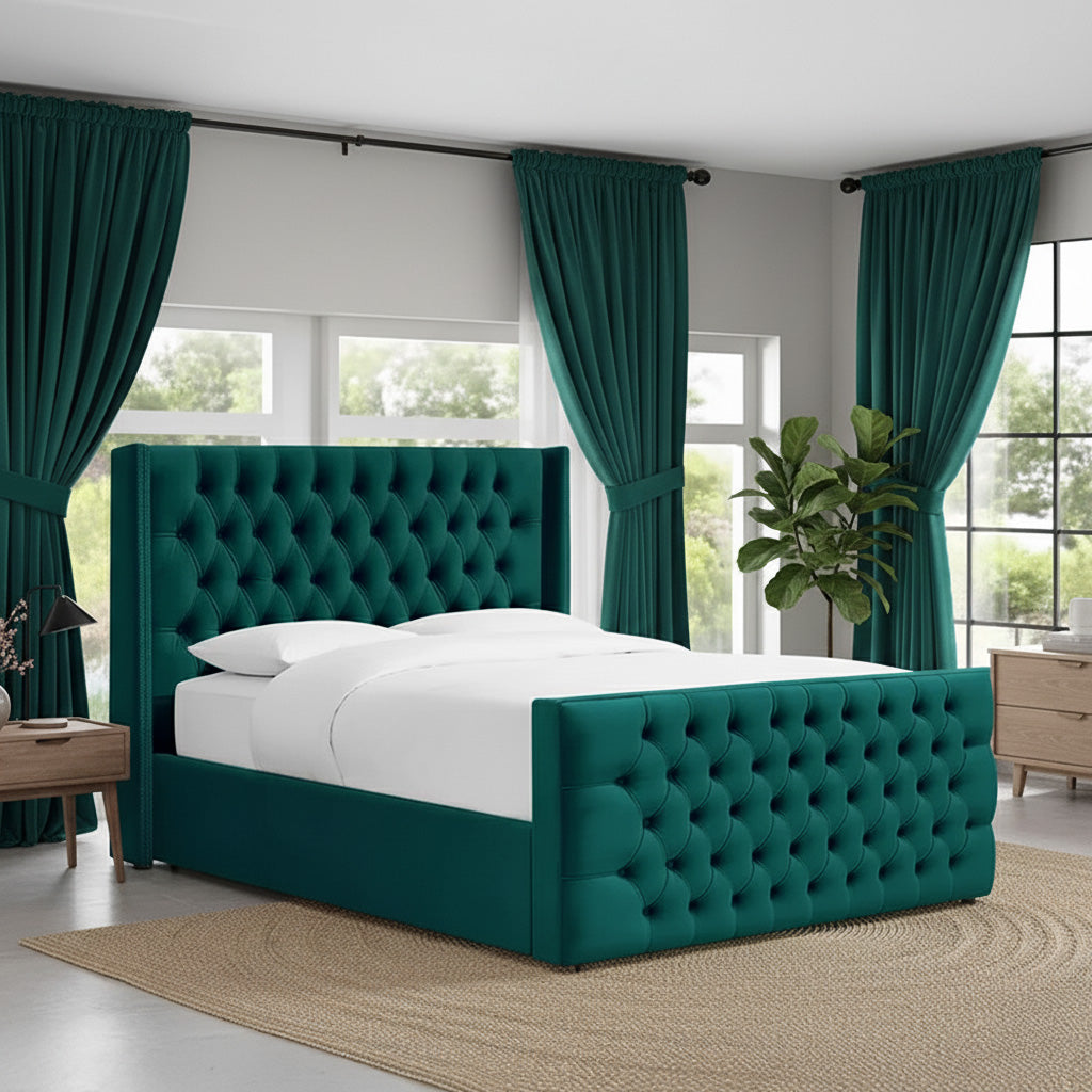 Elegance Luxury Wing Chesterfield Bed – AQ Beds