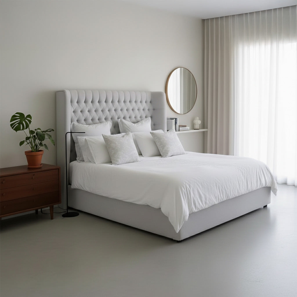 Milan Luxurious Wing Chesterfield Bed – AQ Beds