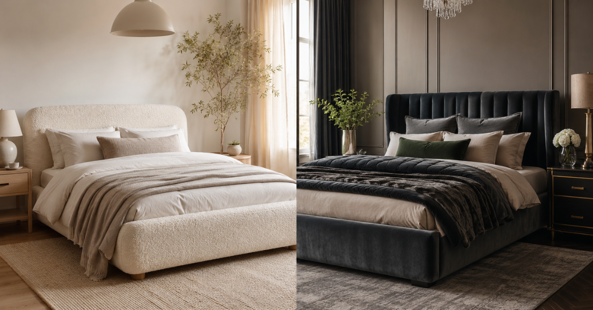 Bouclé Bed Vs Velvet Bed: Which Upholstery Is Better for Your Bedroom?