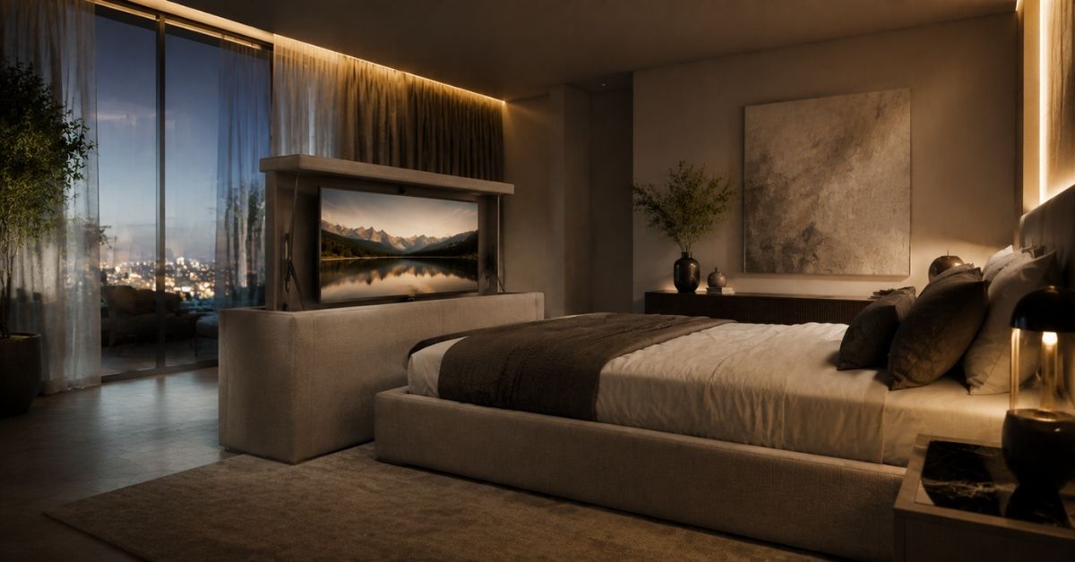 No Good Wall for Your TV? A TV Bed Could Solve the Layout Problem