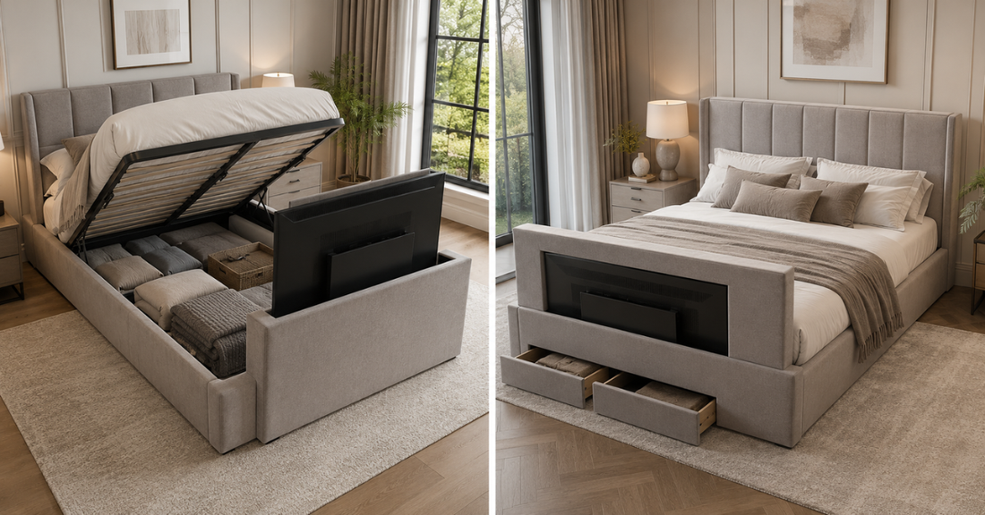 Ottoman TV Bed vs Standard TV Bed: Which Gives You More Storage?