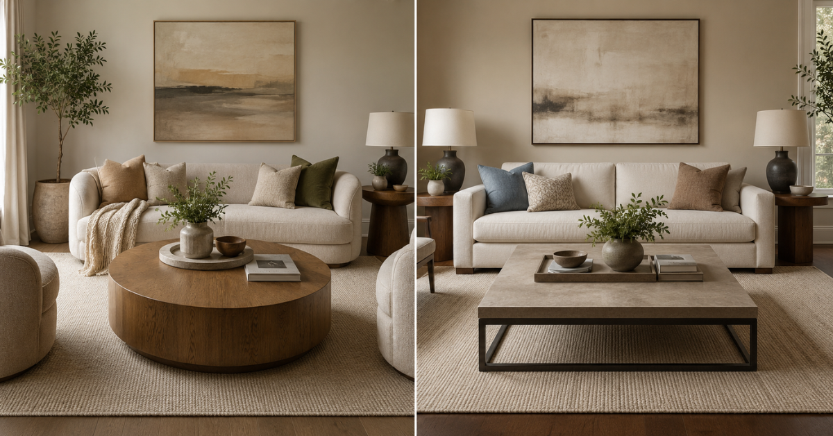 Round Vs Square Coffee Table: Which Shape Works Best With Your Sofa?