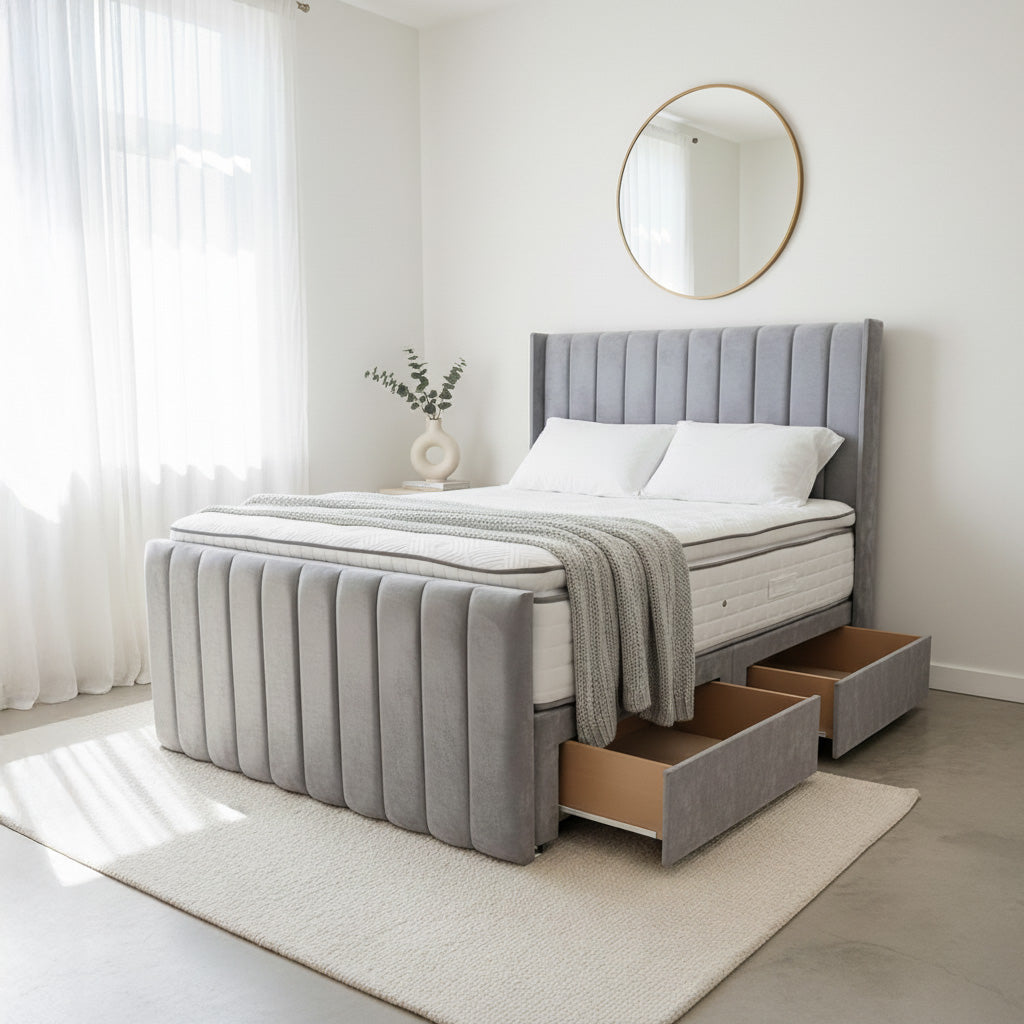 Lynx Wingback Footboard Bed