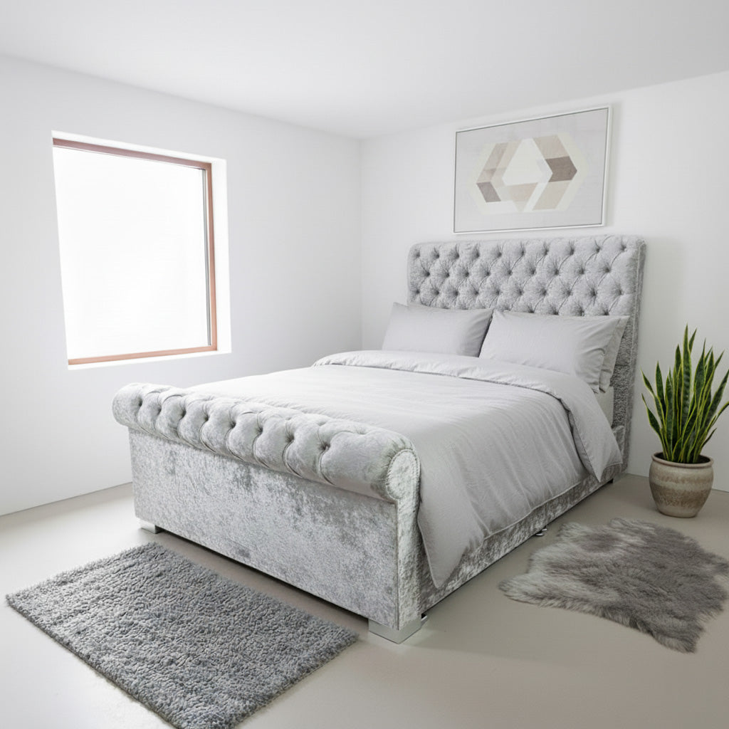 Sleigh Divan Ottoman Bed