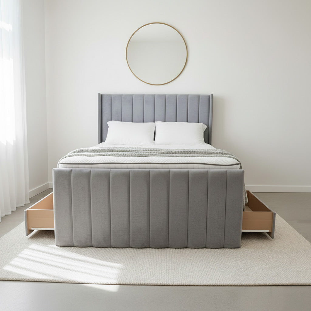 Lynx Wingback Footboard Bed