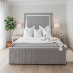 Panel Mirror Footboard Bed