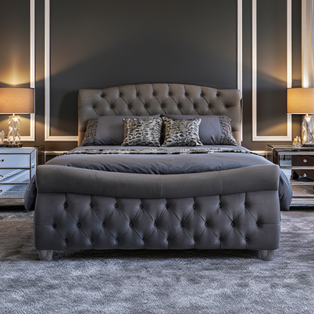 Sleigh Upholstery Chesterfield Bed