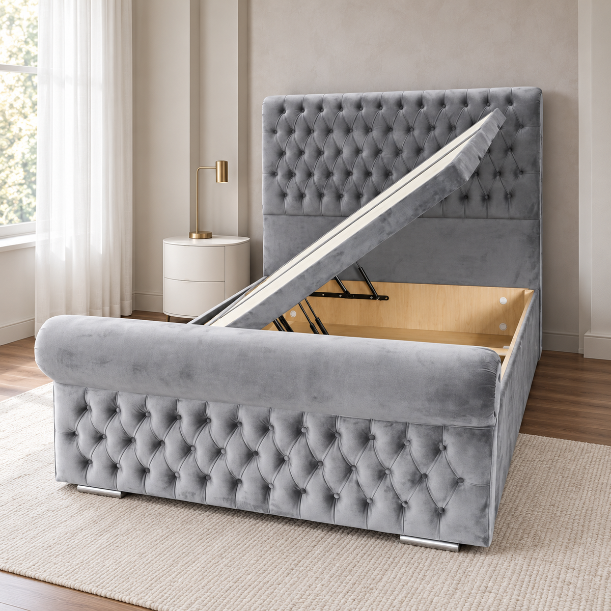Belgravia Chesterfield Ottoman Bed