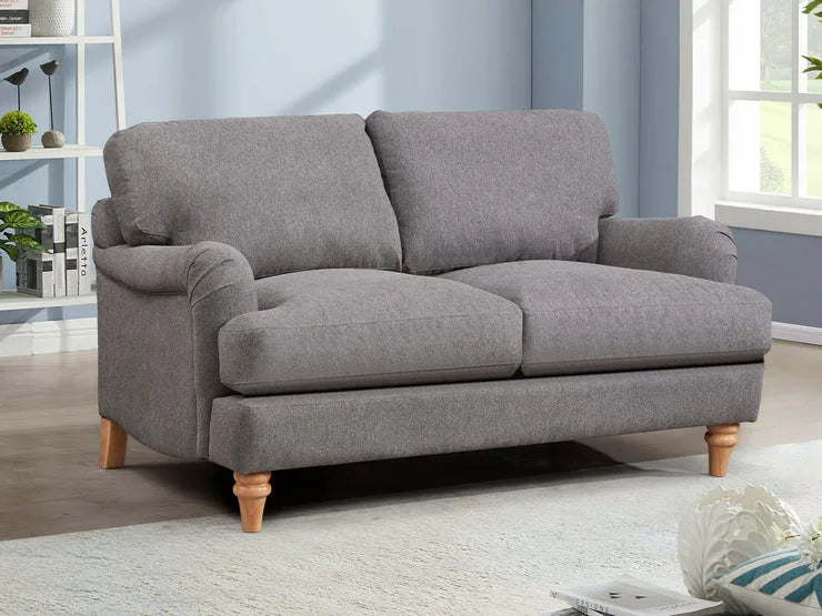 Belvadere 2 Seater Fabric Sofa – Grey