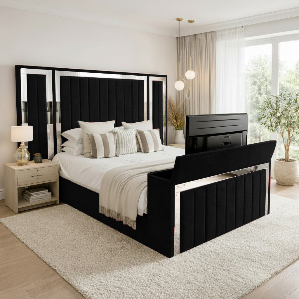Panel Mirror Tv Bed
