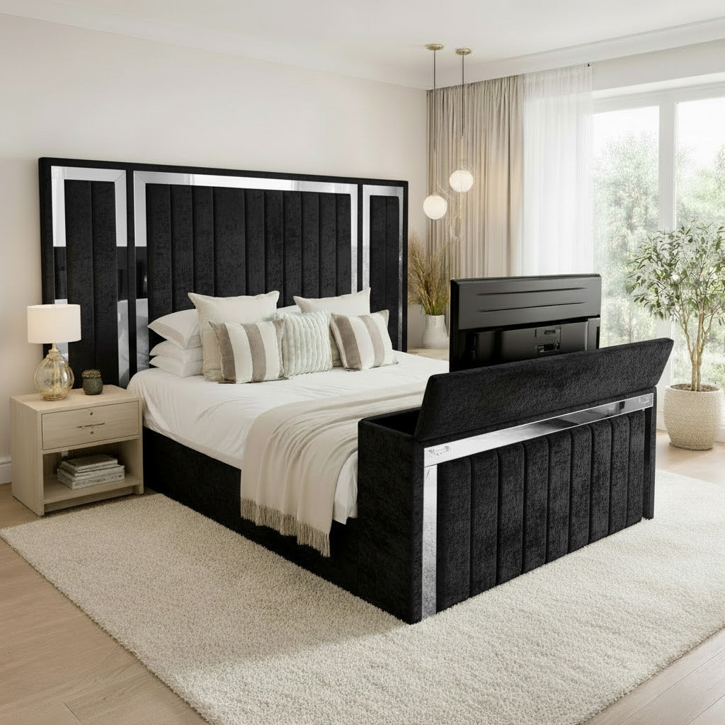 Panel Mirror Tv Bed