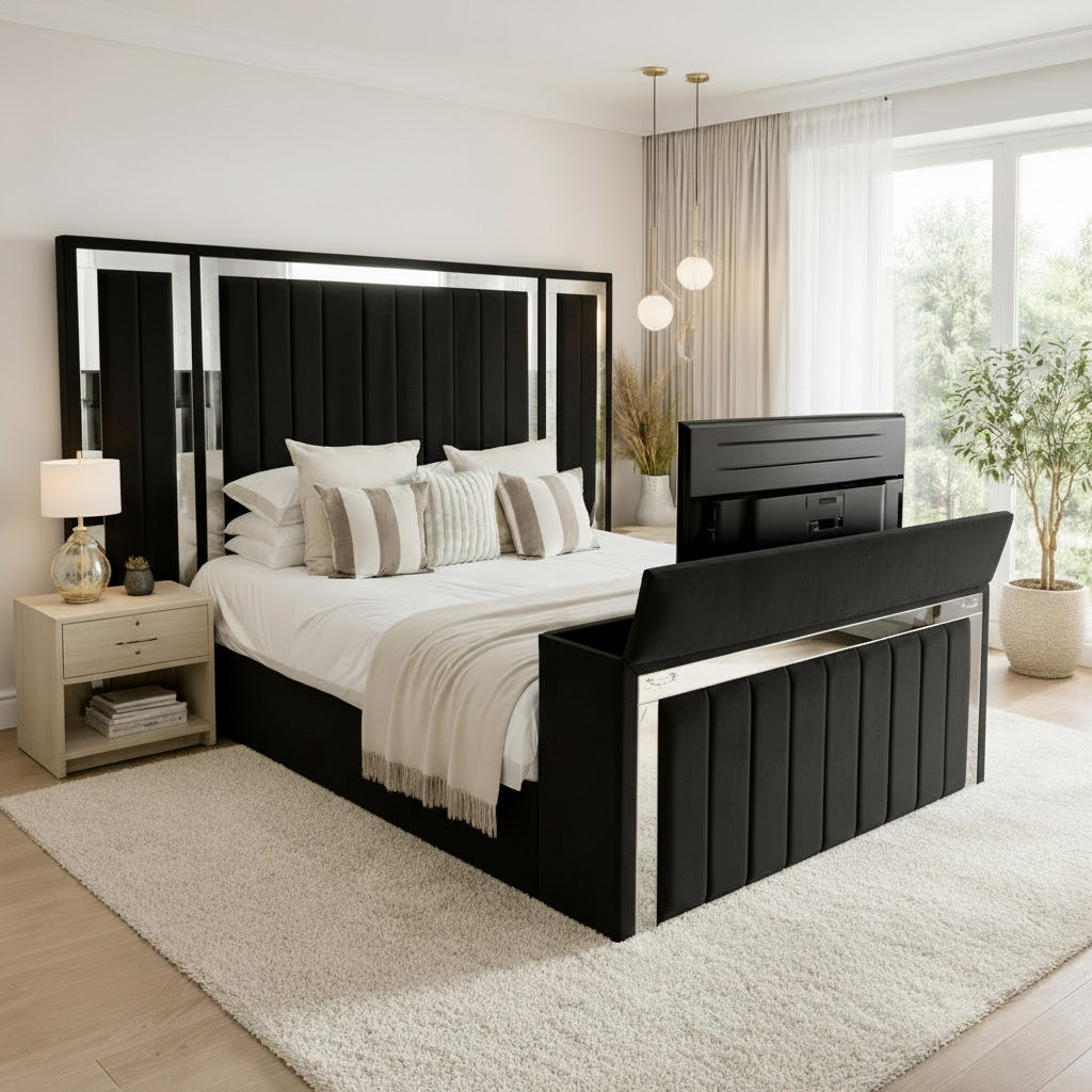 Panel Mirror Tv Bed