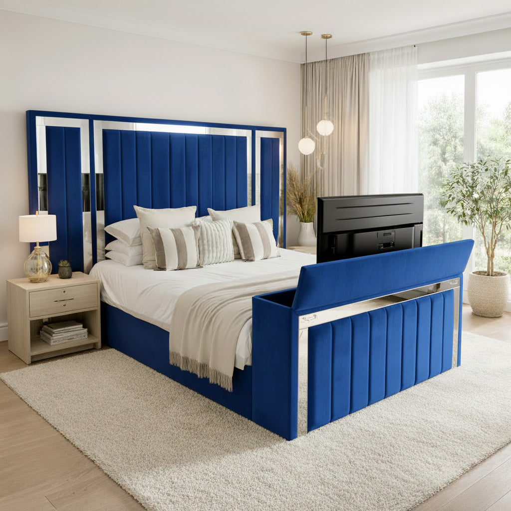 Panel Mirror Tv Bed