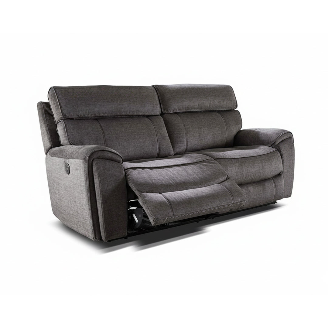 Brooklyn 3 Seater Recliner Sofa Grey