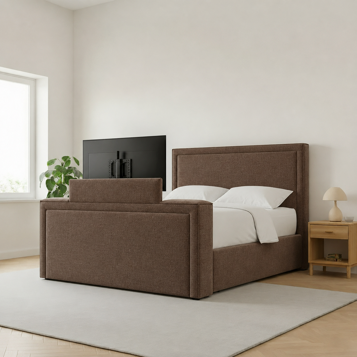 Plain Strip TV Bed
