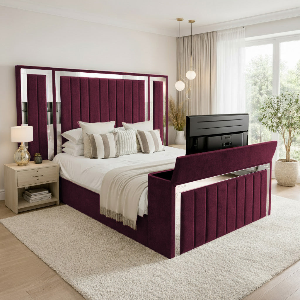 Panel Mirror Tv Bed