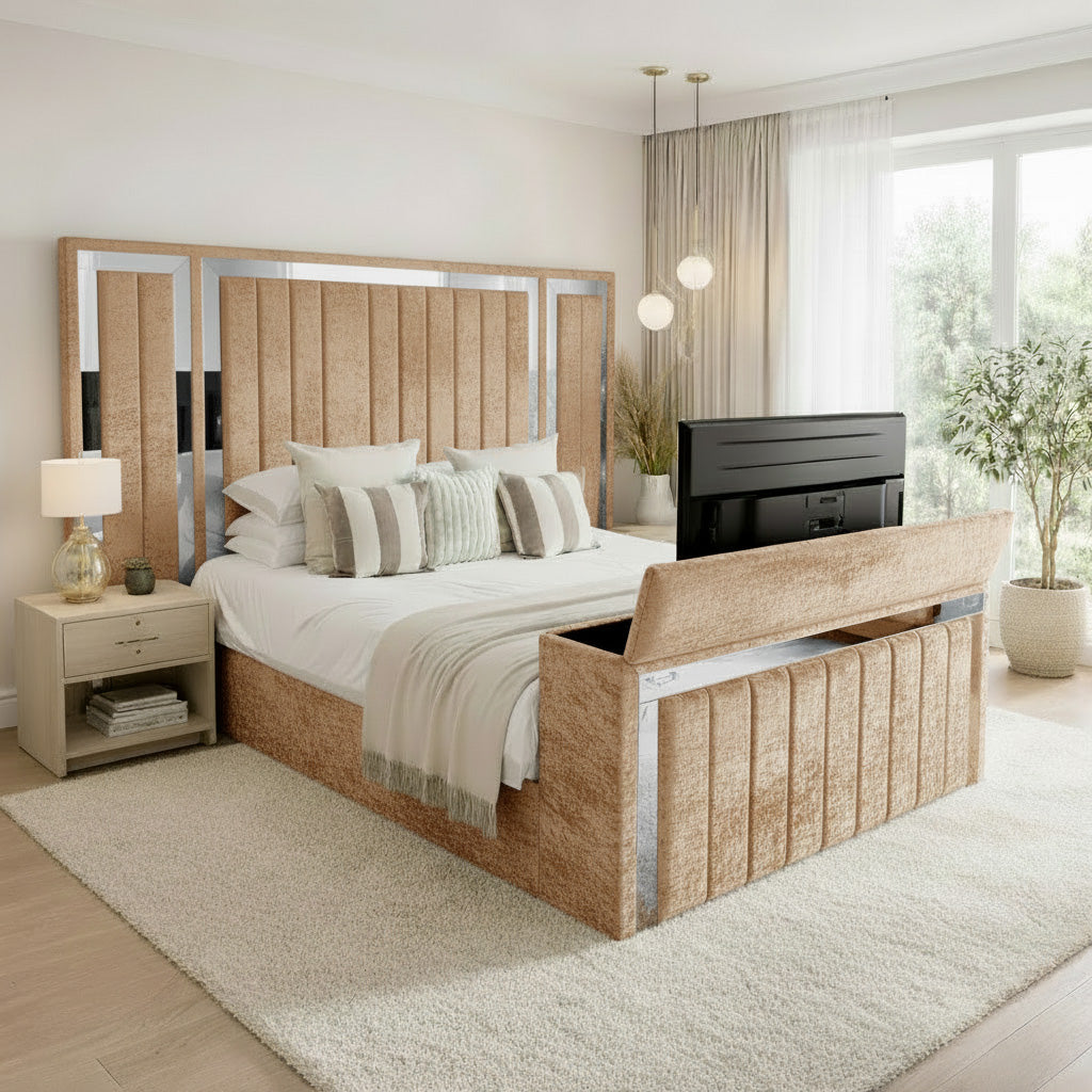 Panel Mirror Tv Bed
