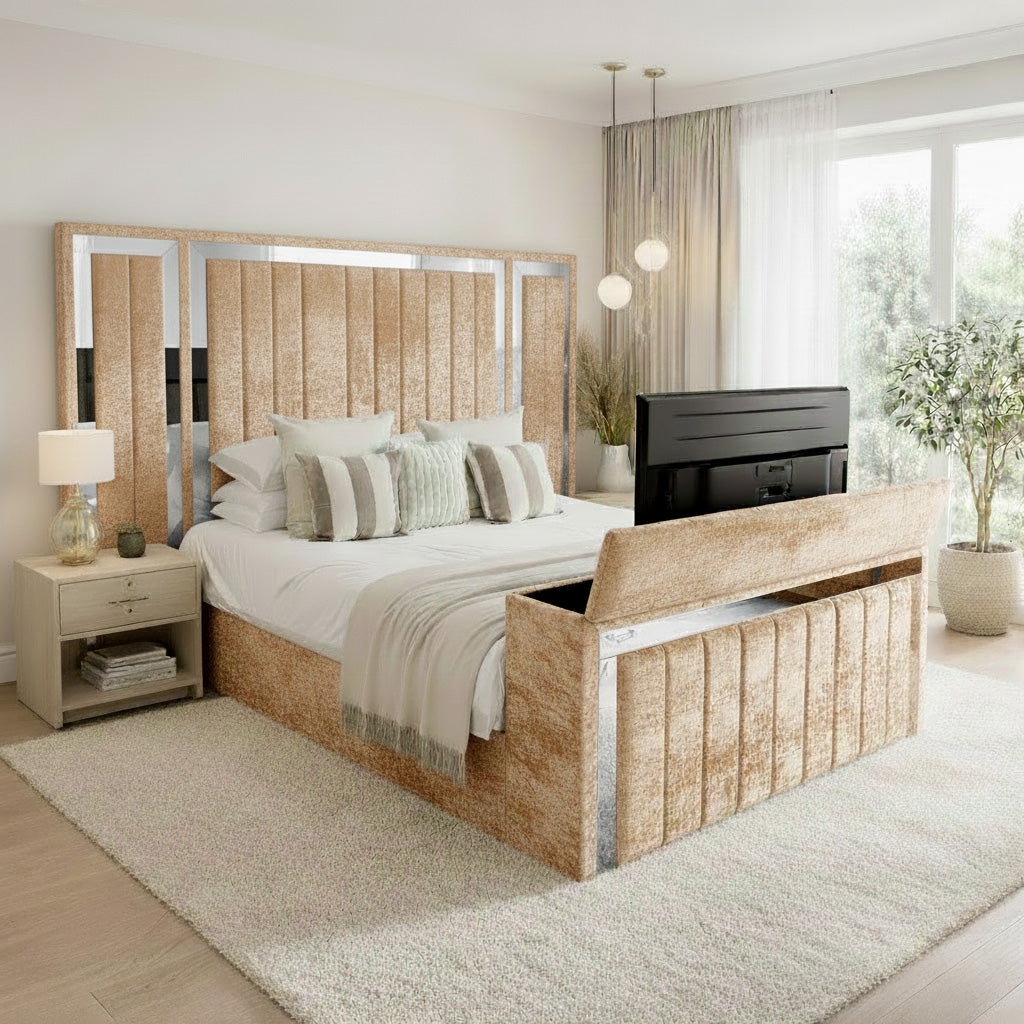 Panel Mirror Tv Bed