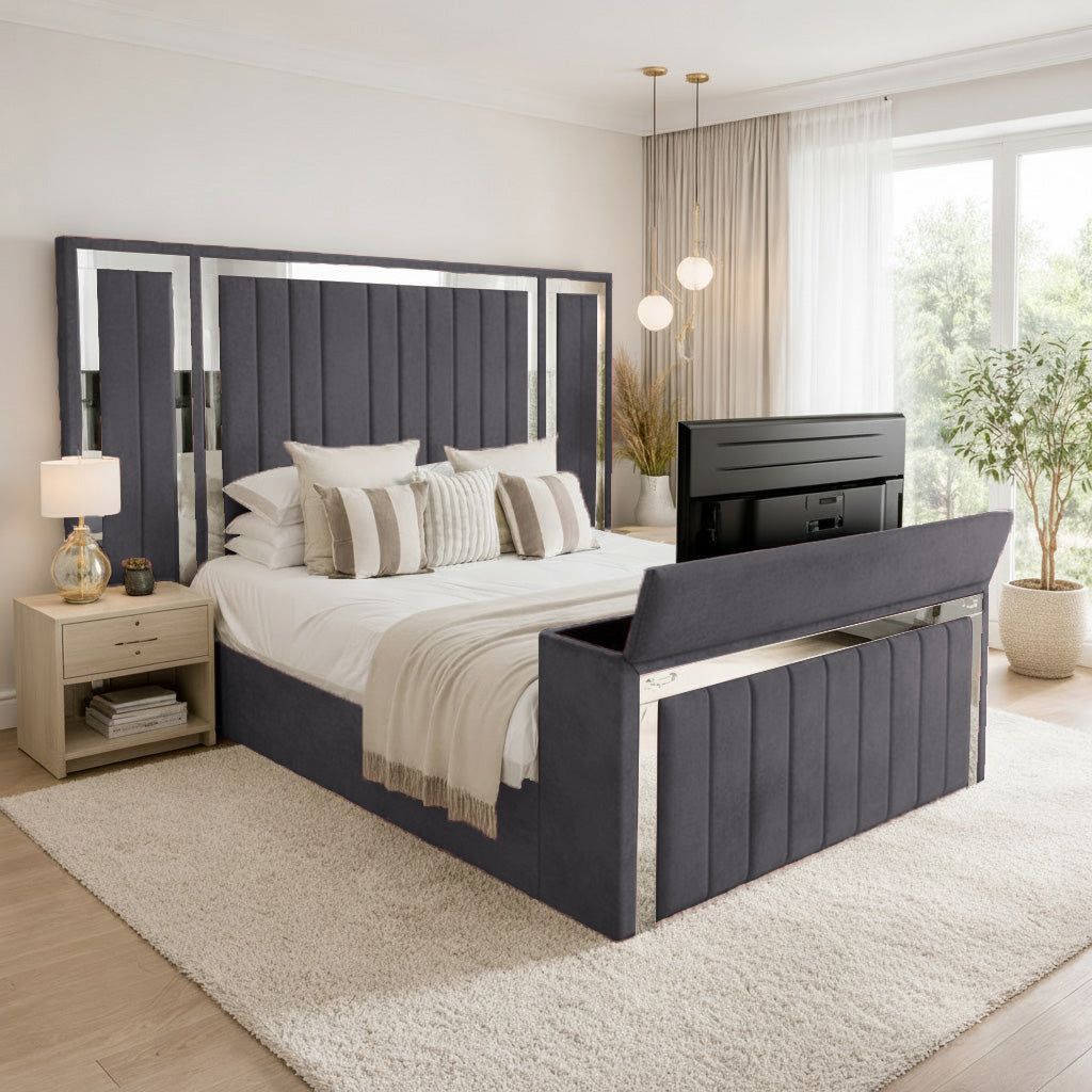 Panel Mirror Tv Bed