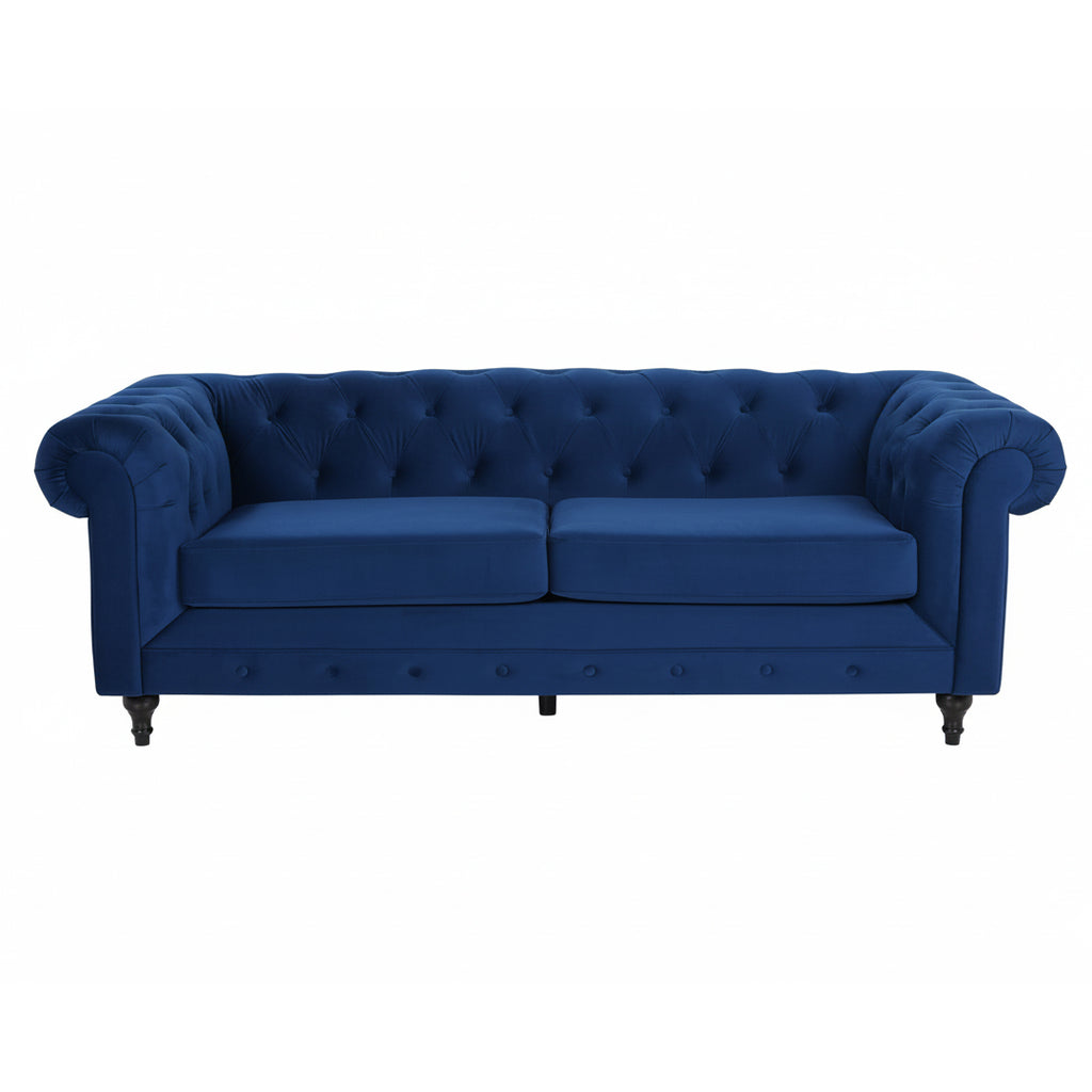 Chesterfield 2 Seater – Plush Blue