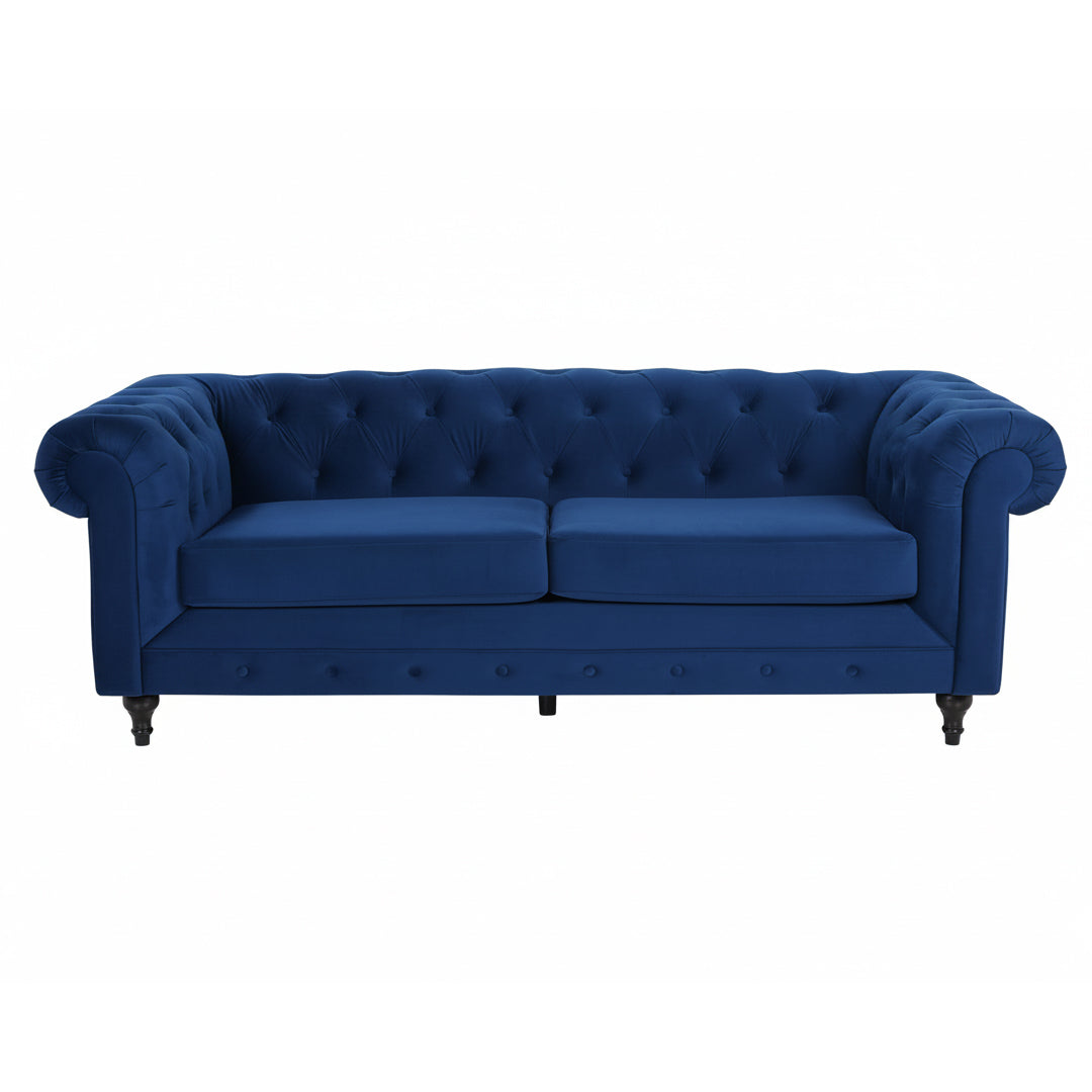 Chesterfield 2 Seater – Plush Blue