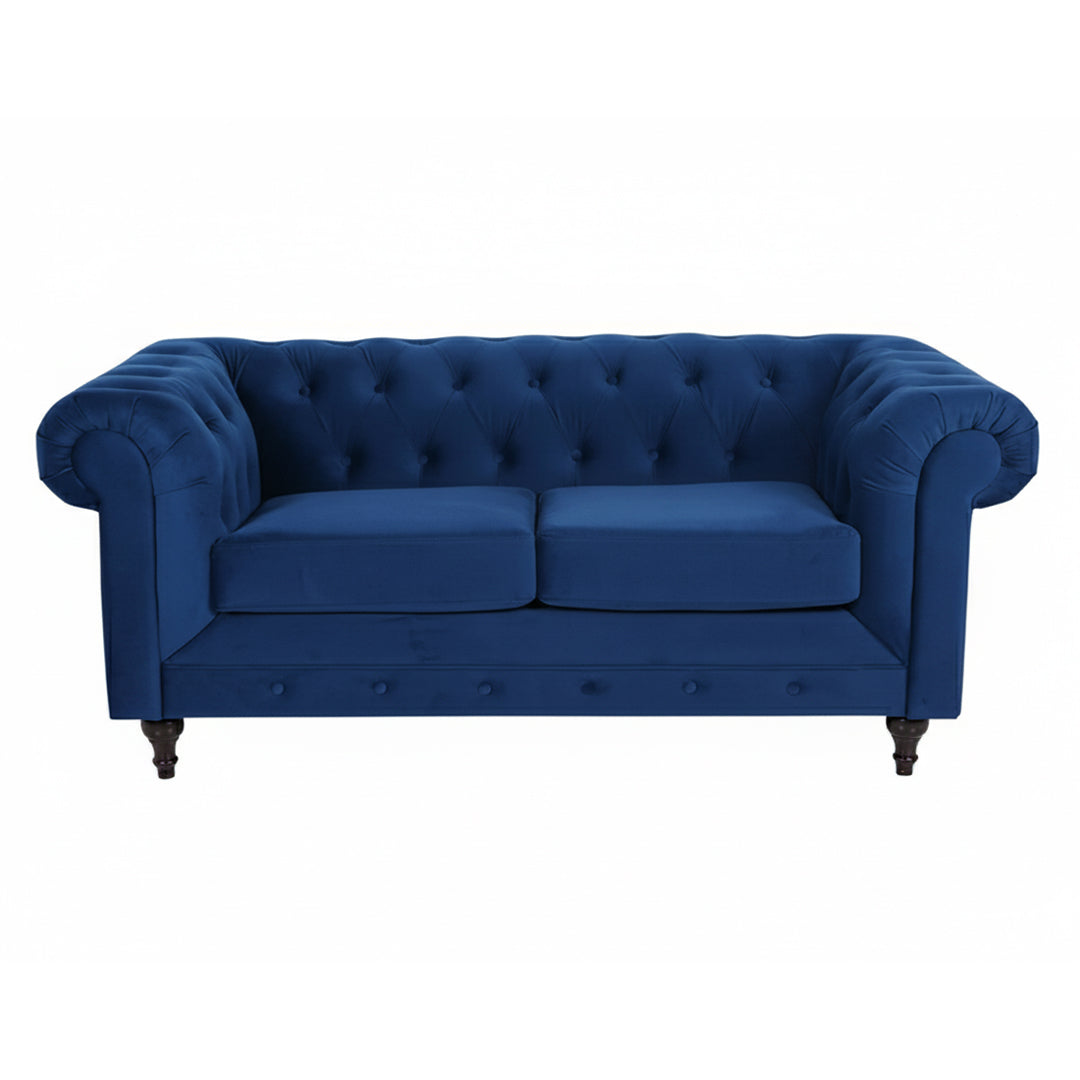 Chesterfield 2 Seater – Plush Blue