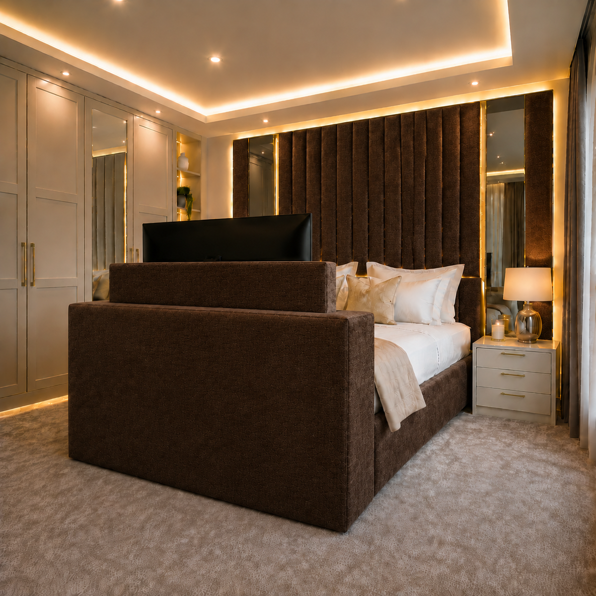 The Alabaster TV Bed