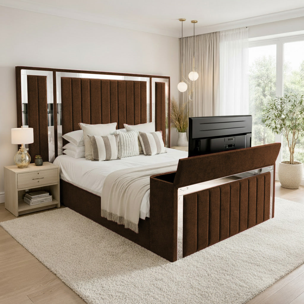 Panel Mirror Tv Bed