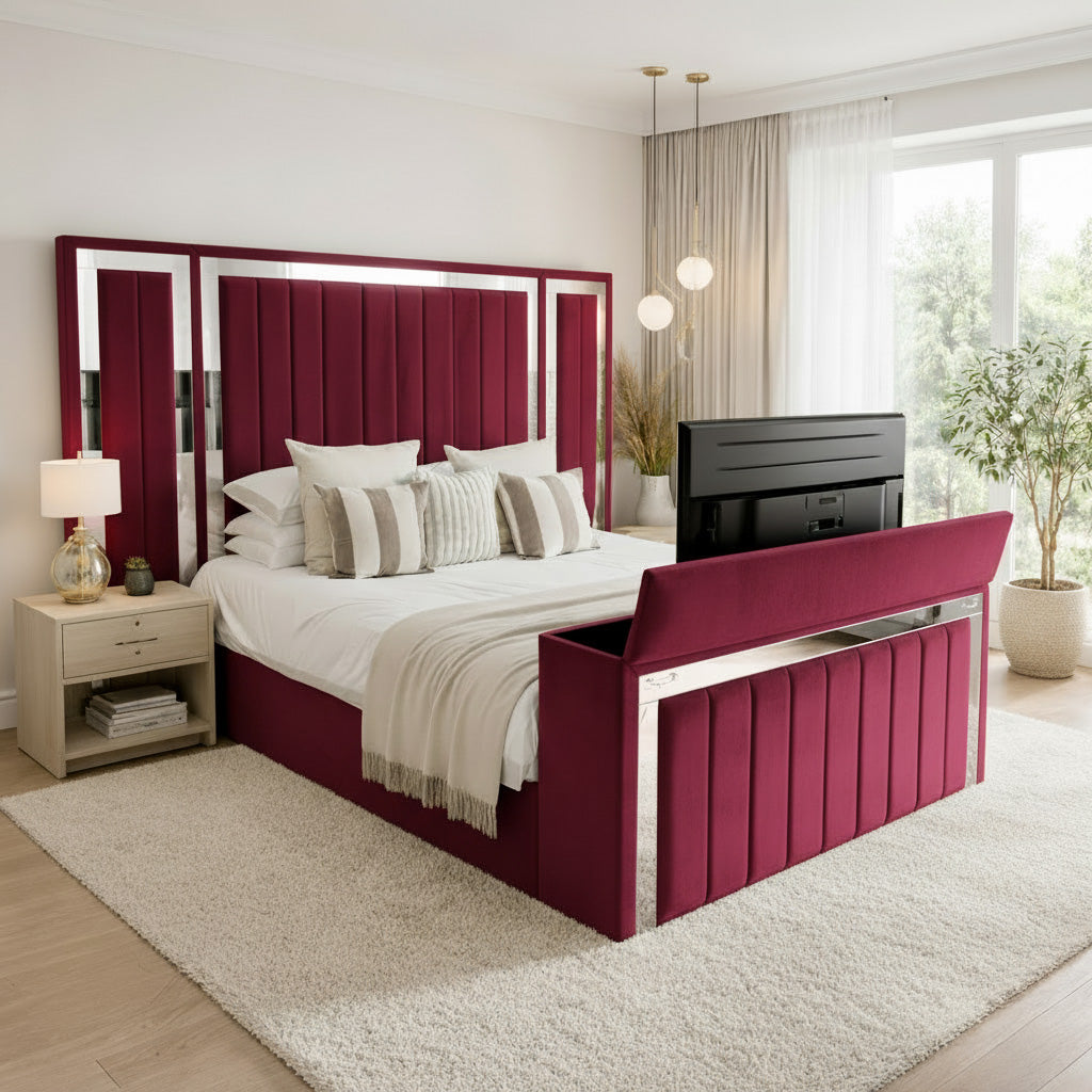 Panel Mirror Tv Bed