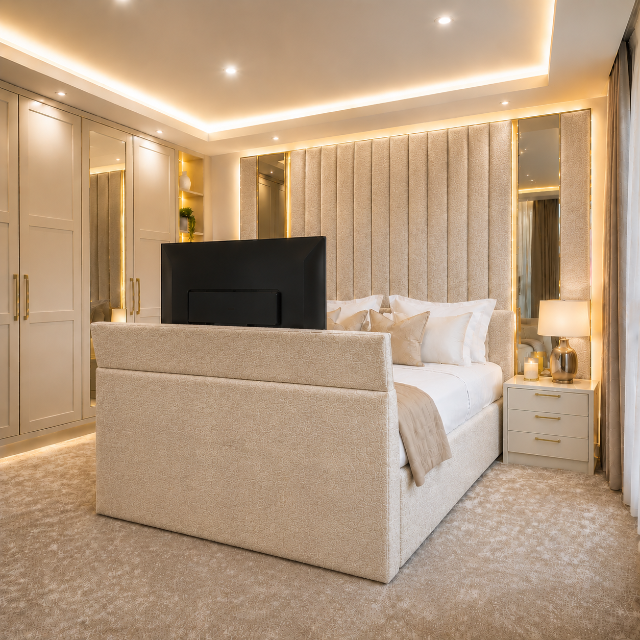 The Alabaster Tv Bed