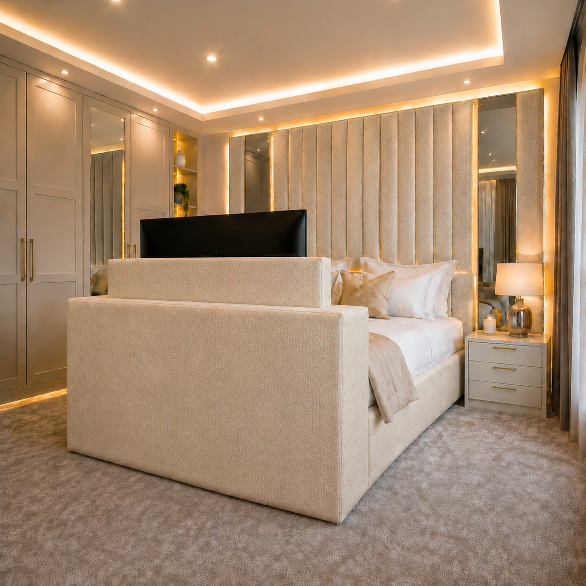 The Alabaster TV Bed