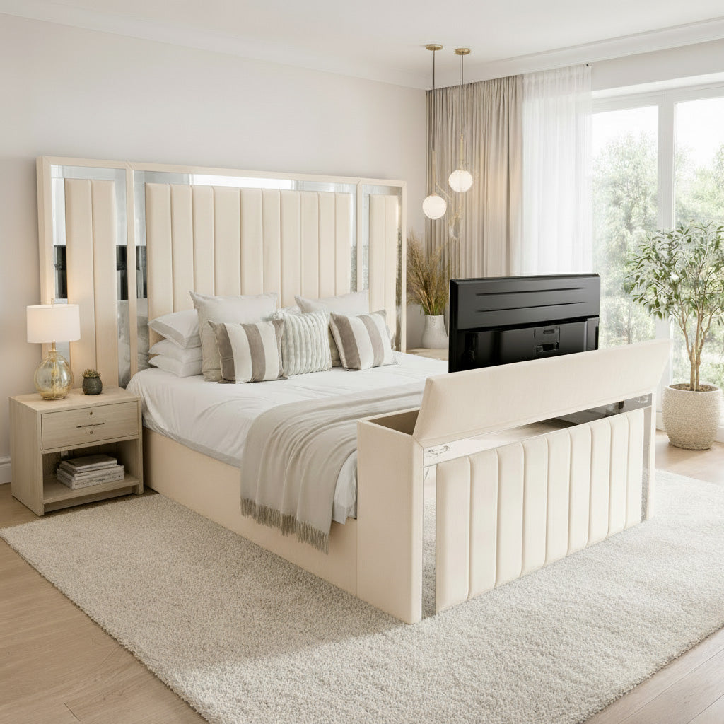 Panel Mirror Tv Bed