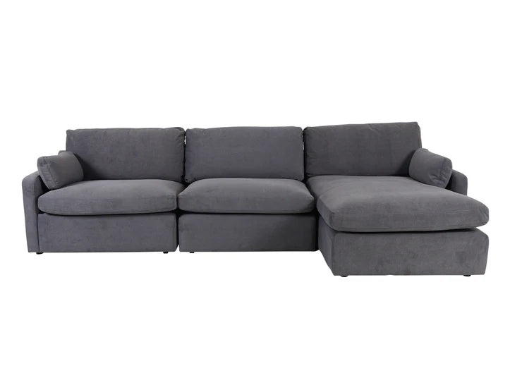 Andrea RHF Corner Sofa – Charcoal Grey