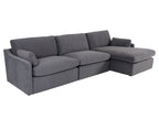 Andrea RHF Corner Sofa – Charcoal Grey
