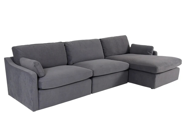 Andrea RHF Corner Sofa – Charcoal Grey