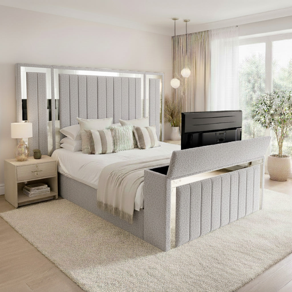 Panel Mirror Tv Bed