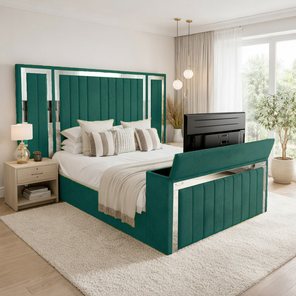 Panel Mirror Tv Bed