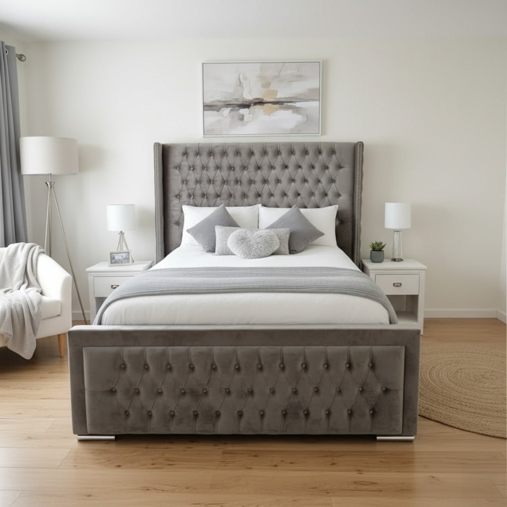 Empress Luxury Wing Chesterfield Bed