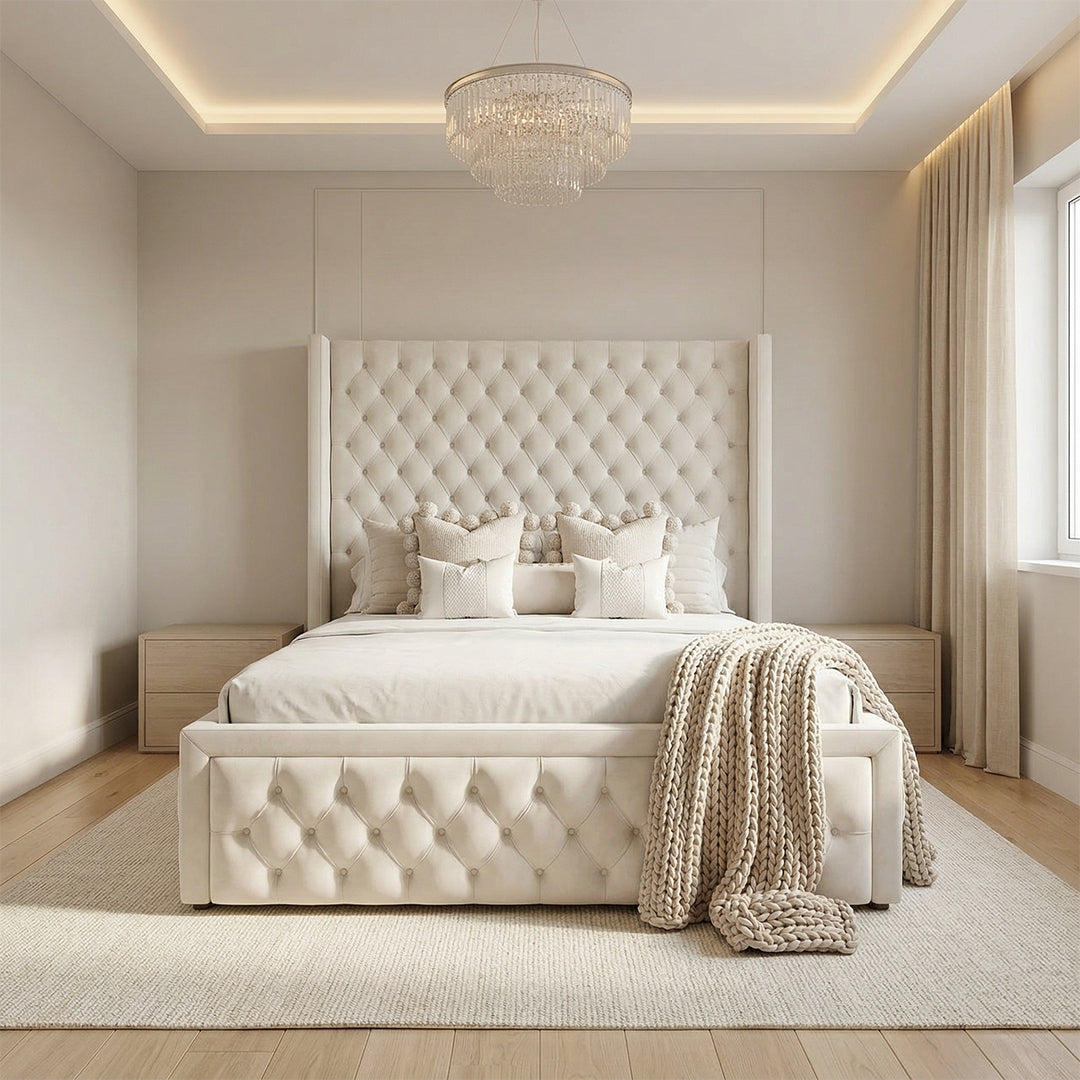 Empress Wingback Chesterfield Bed