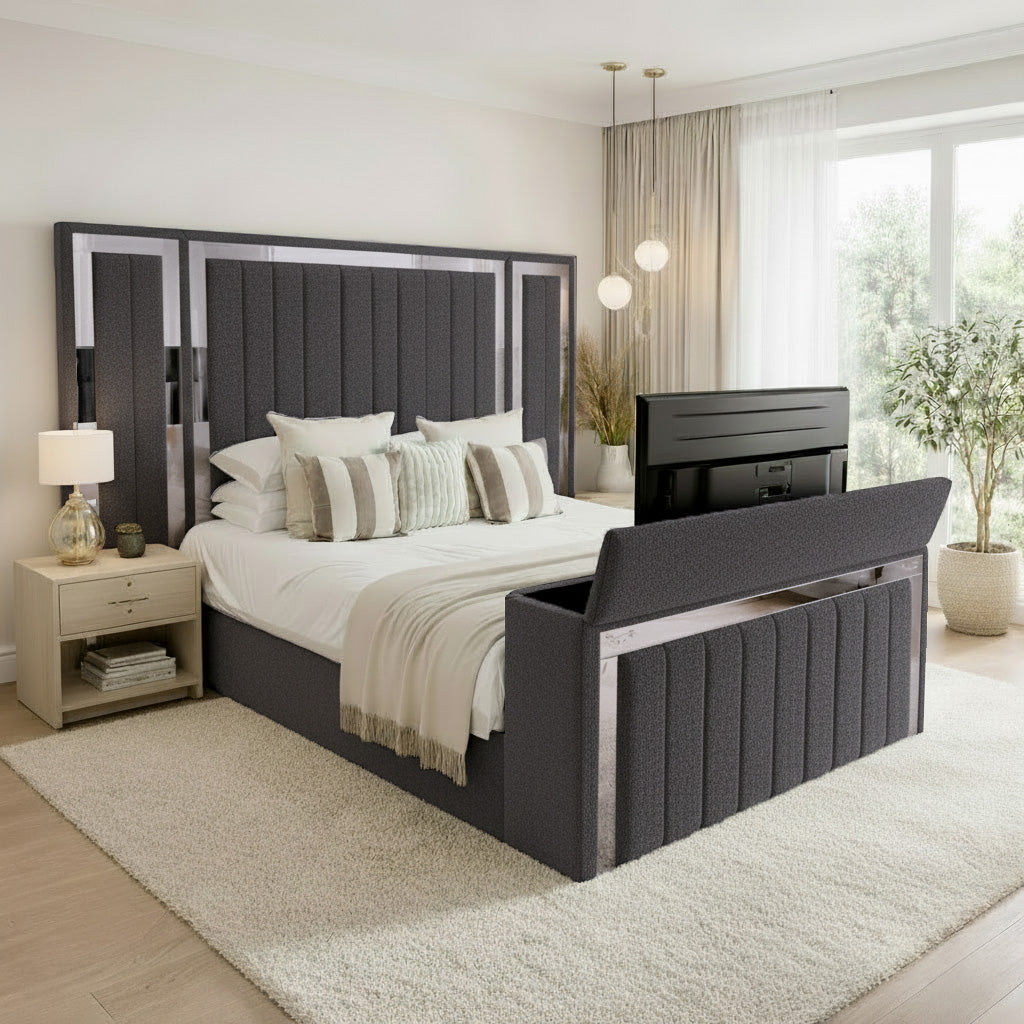 Panel Mirror Tv Bed
