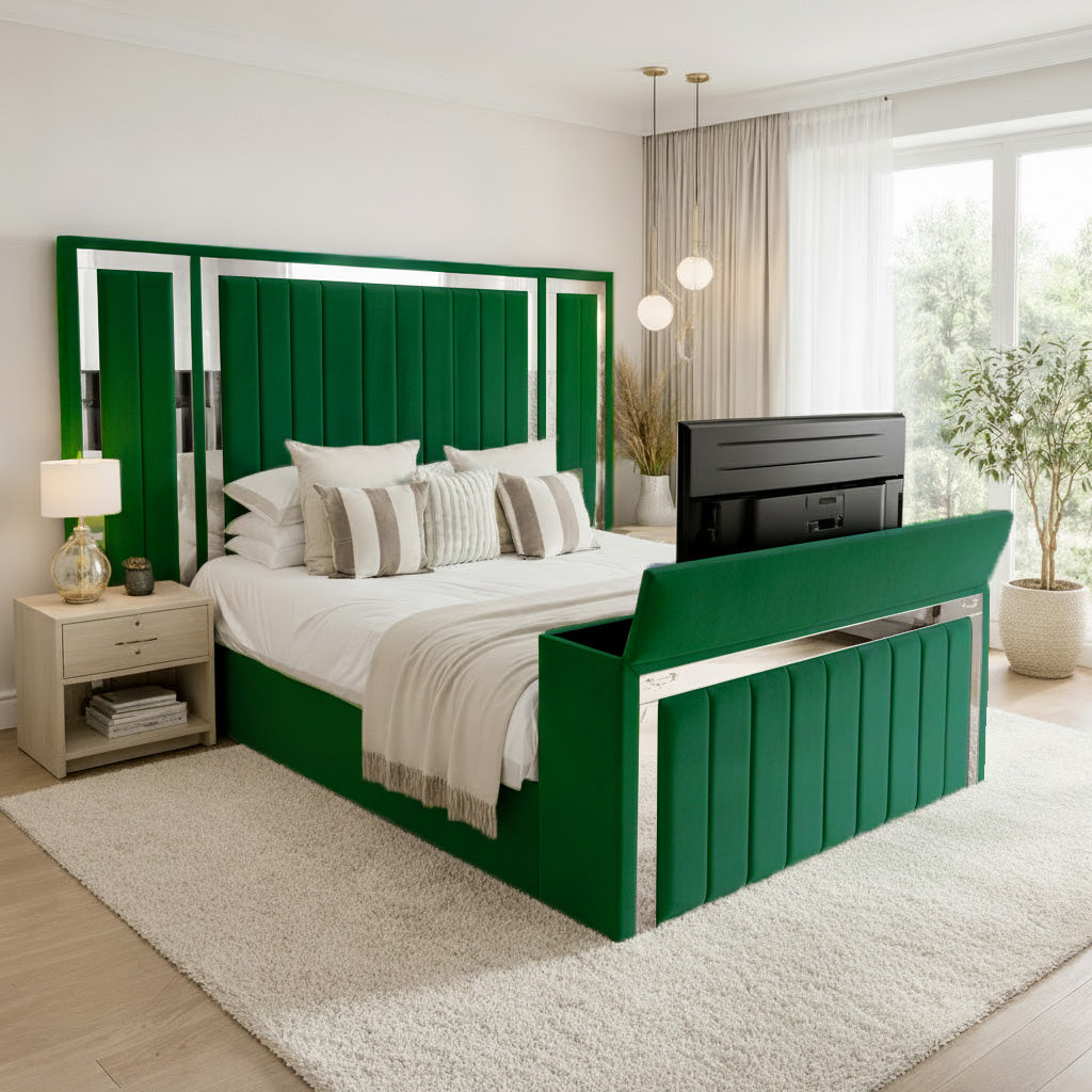Panel Mirror Tv Bed