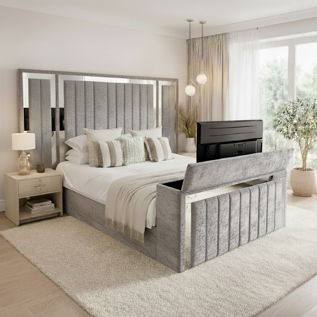 Panel Mirror Tv Bed