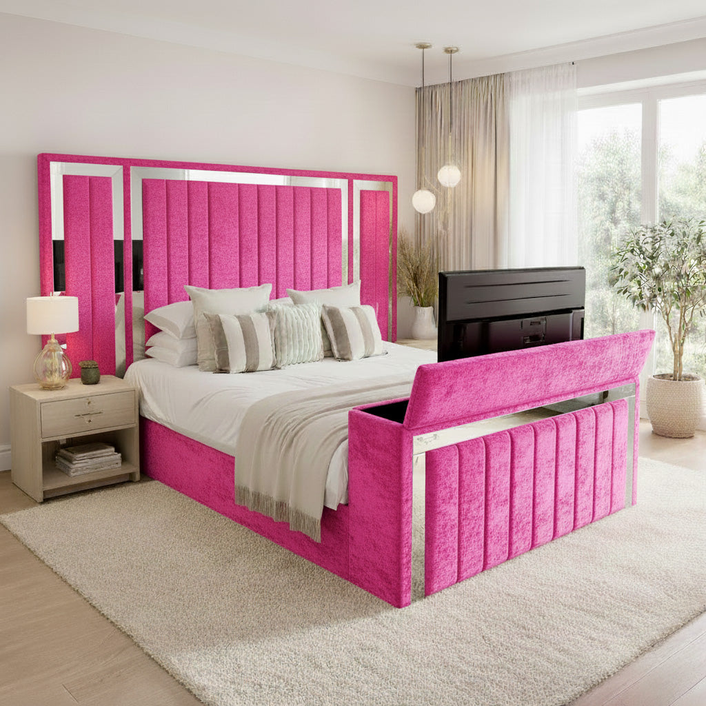 Panel Mirror Tv Bed