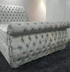 Swan Button Studded Chesterfield Bed