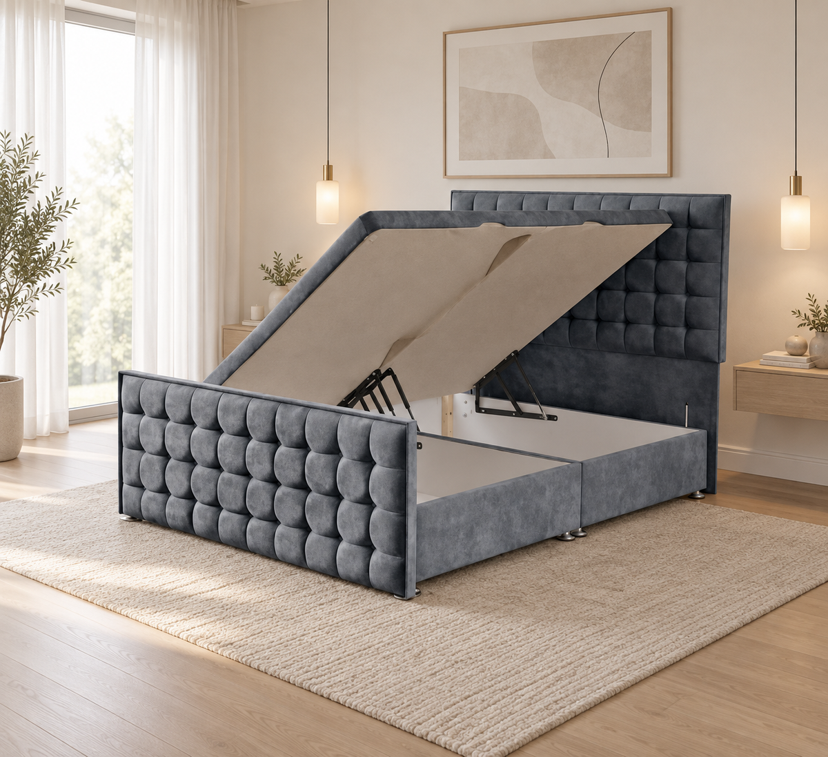 Kingston Cube Ottoman Bed