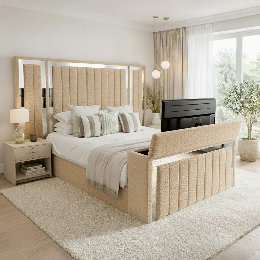 Panel Mirror Tv Bed