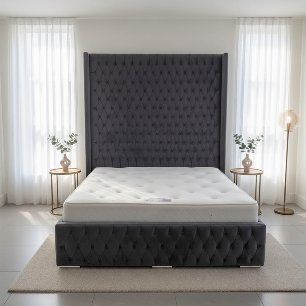 Luxury Chesterfield Wing Bed