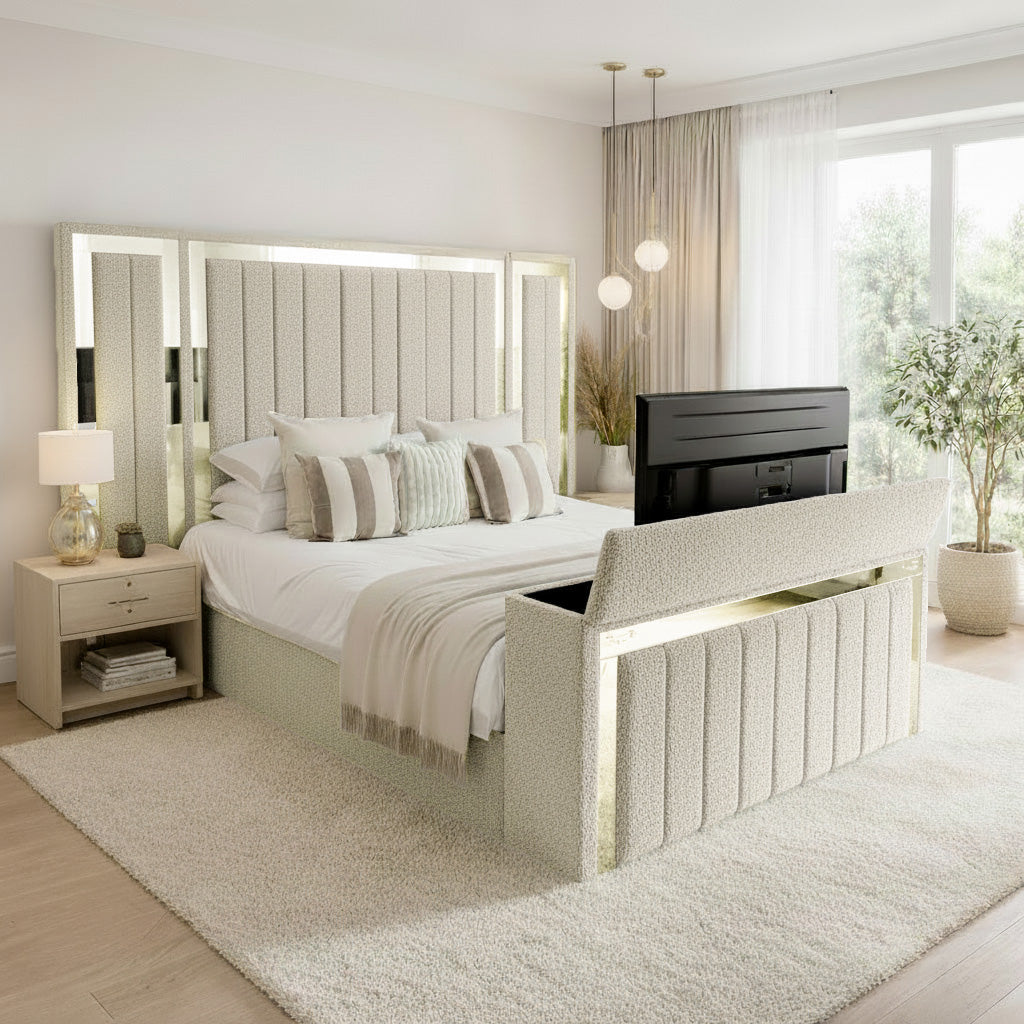 Panel Mirror Tv Bed