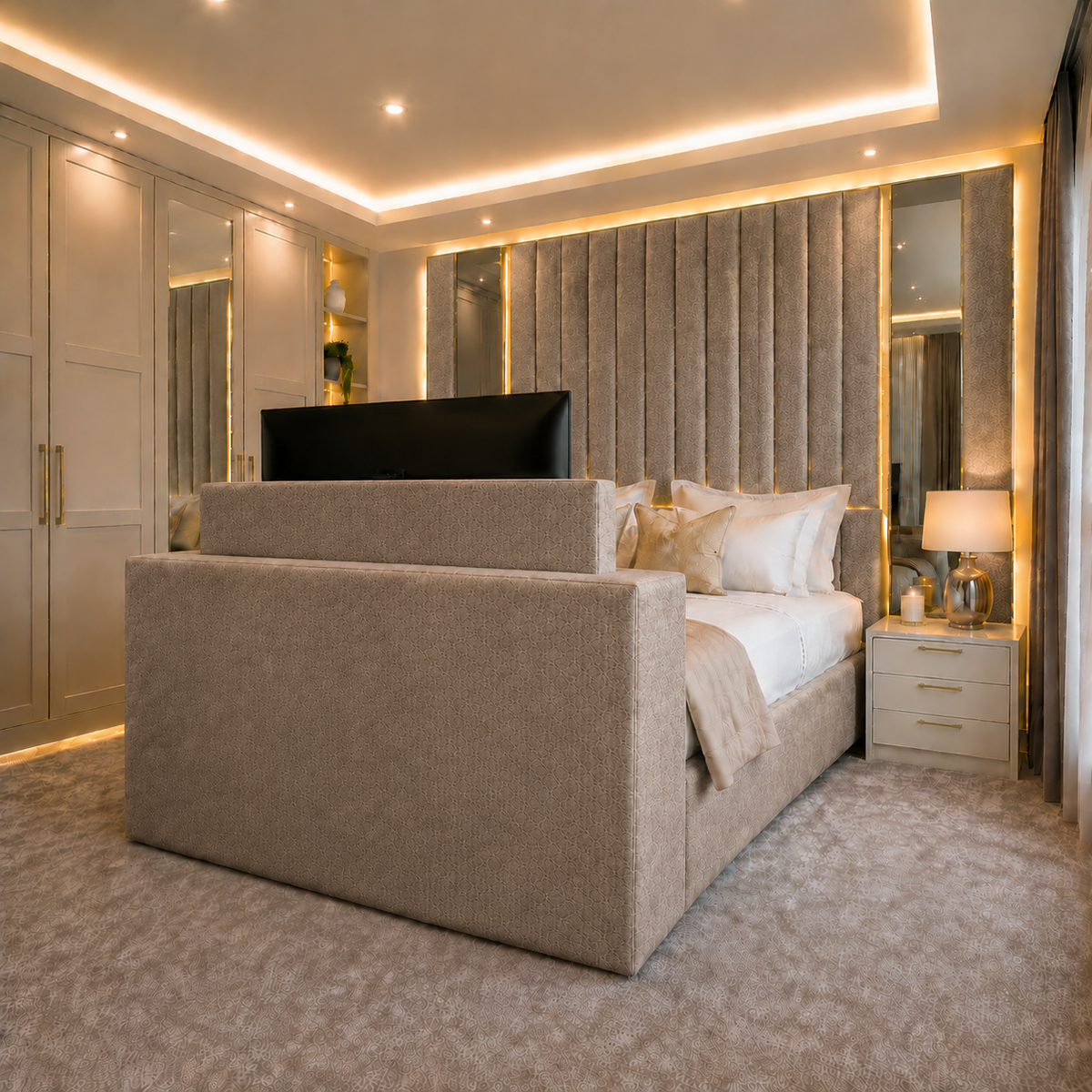 The Alabaster TV Bed