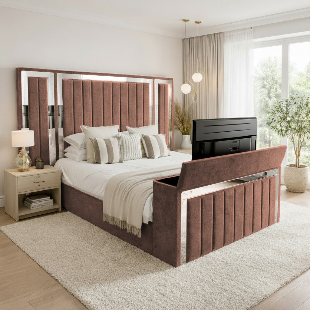 Panel Mirror Tv Bed